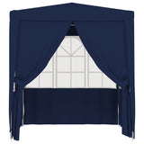 Professional Party Tent with Side Walls 2x2 m Blue 90 g/m²