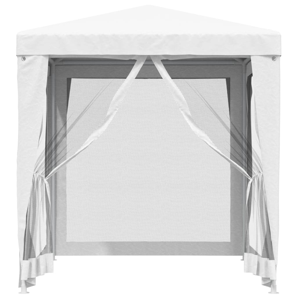 Party Tent with 4 Mesh Sidewalls 2x2 m White