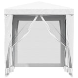 Party Tent with 4 Mesh Sidewalls 2x2 m White