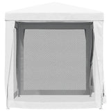 Party Tent with 4 Mesh Sidewalls 2x2 m White