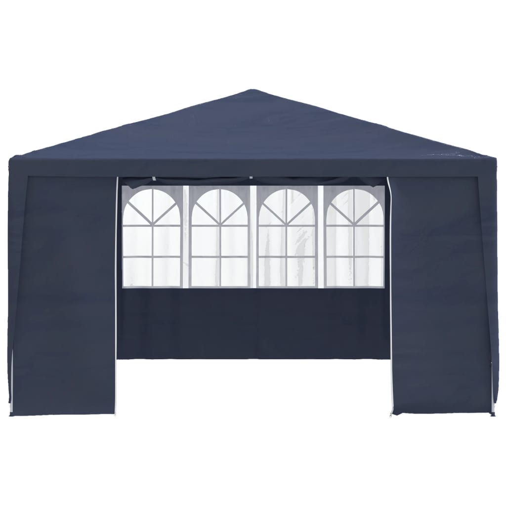 Professional Party Tent with Side Walls 4x4 m Blue 90 g/m?