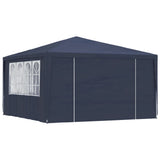 Professional Party Tent with Side Walls 4x4 m Blue 90 g/m?