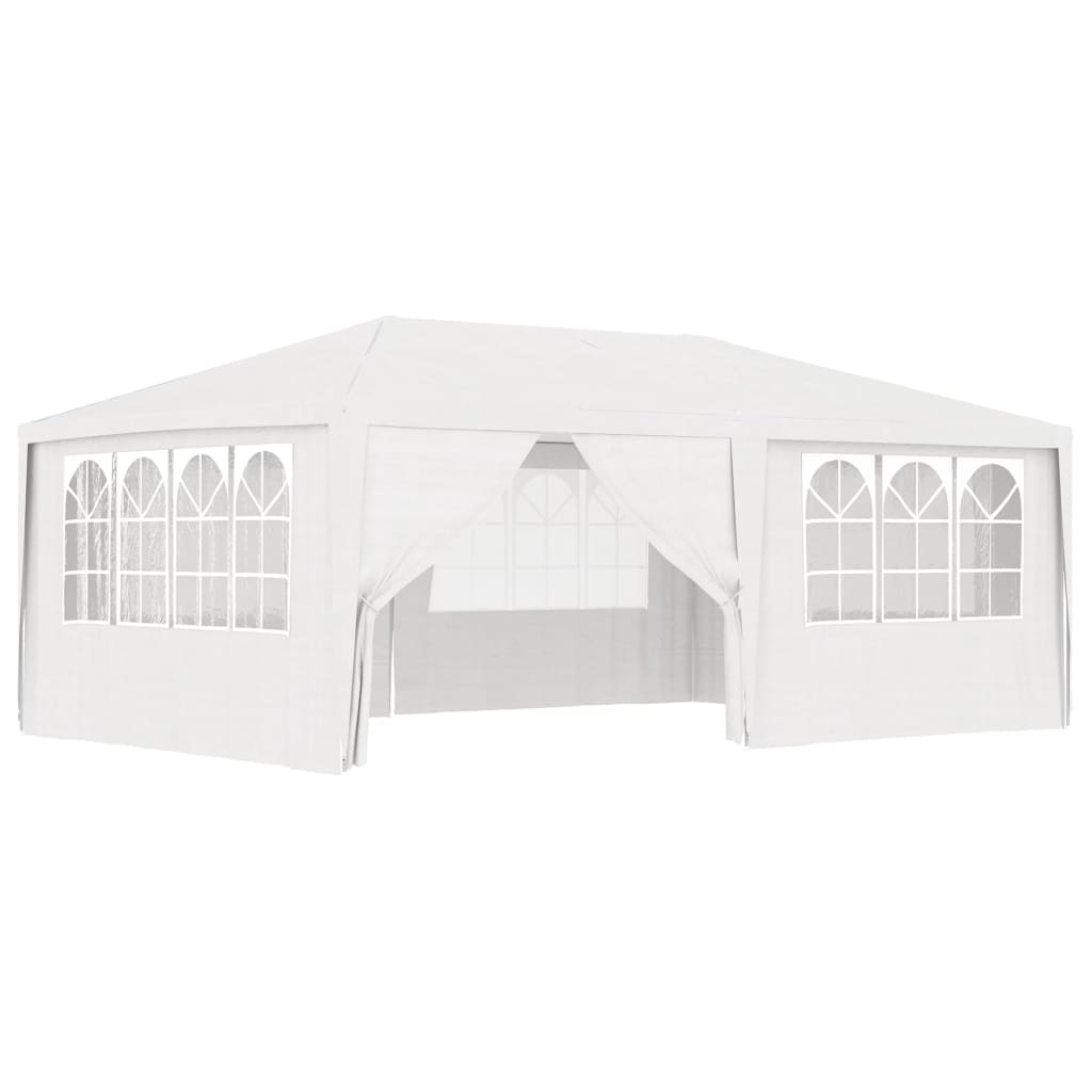 Professional Party Tent with Side Walls 4x6 m White 90 g/m?