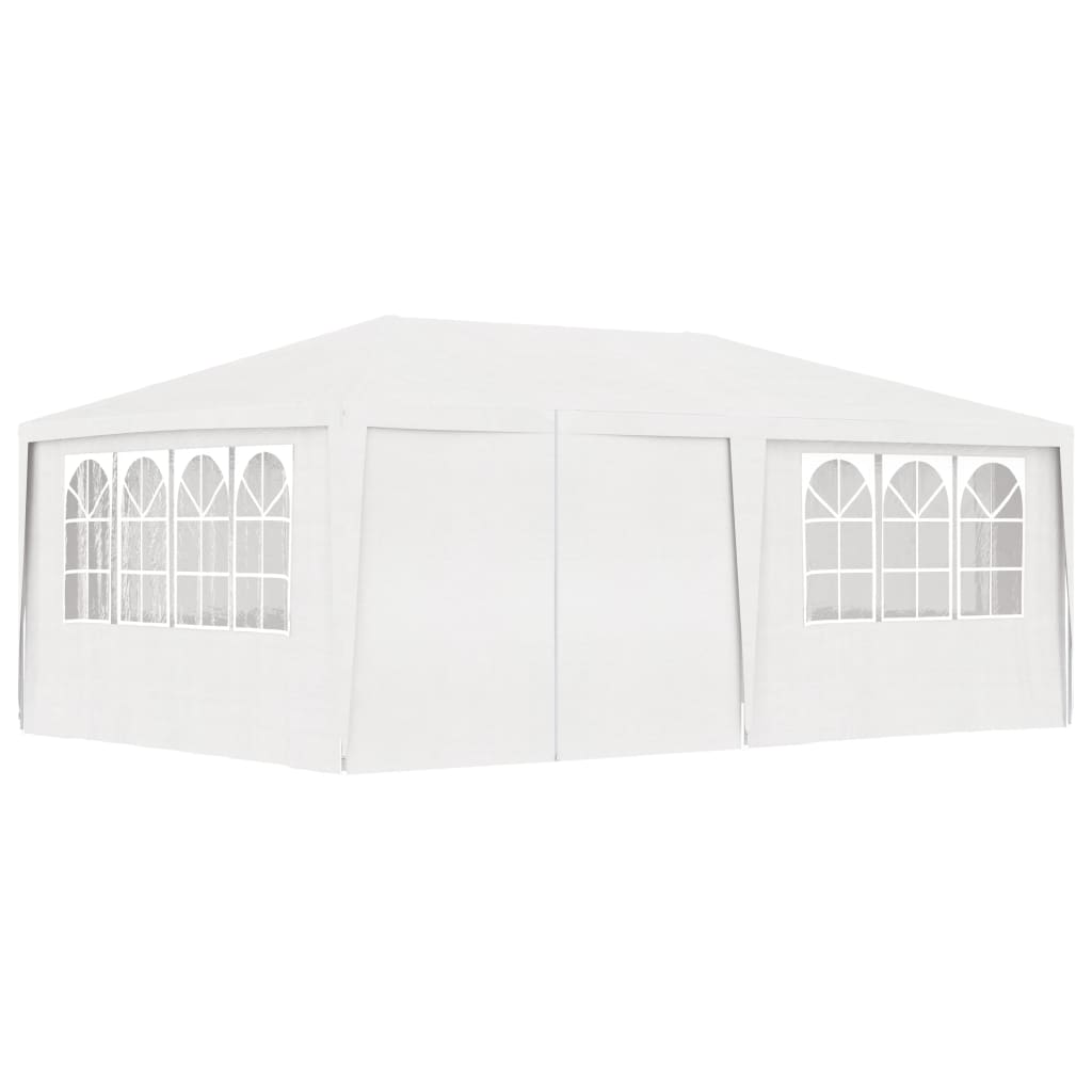 Professional Party Tent with Side Walls 4x6 m White 90 g/m?