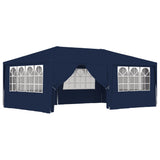 Professional Party Tent with Side Walls 4x6 m Blue 90 g/m?