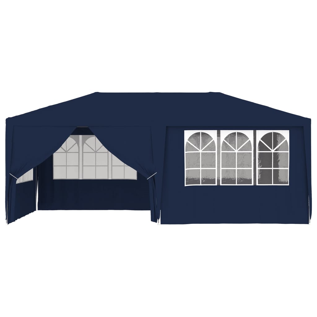 Professional Party Tent with Side Walls 4x6 m Blue 90 g/m?