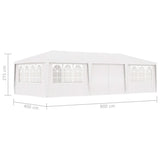 Professional Party Tent with Side Walls 4x9 m White 90 g/m?