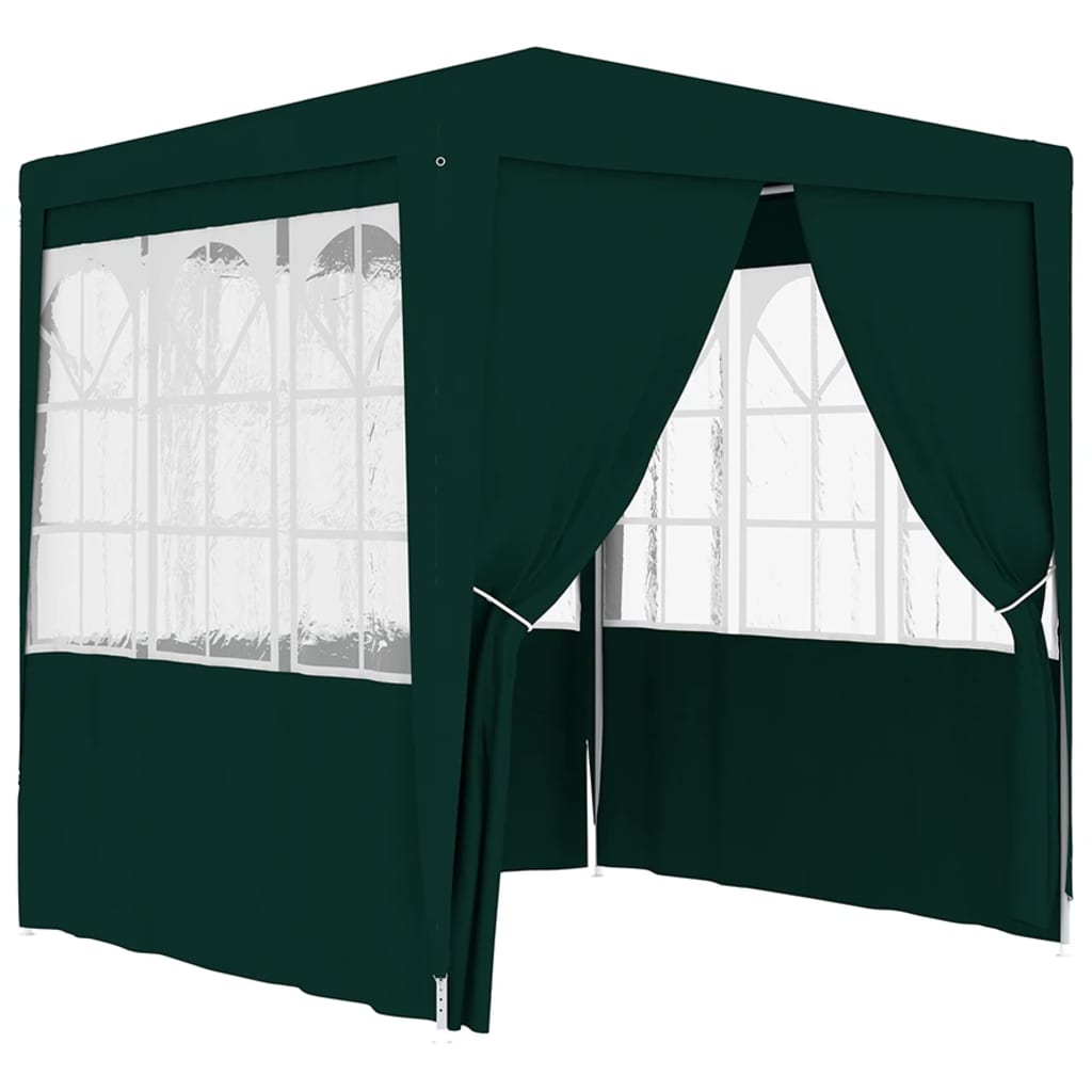 Professional Party Tent with Side Walls 2x2 m Green 90 g/m?