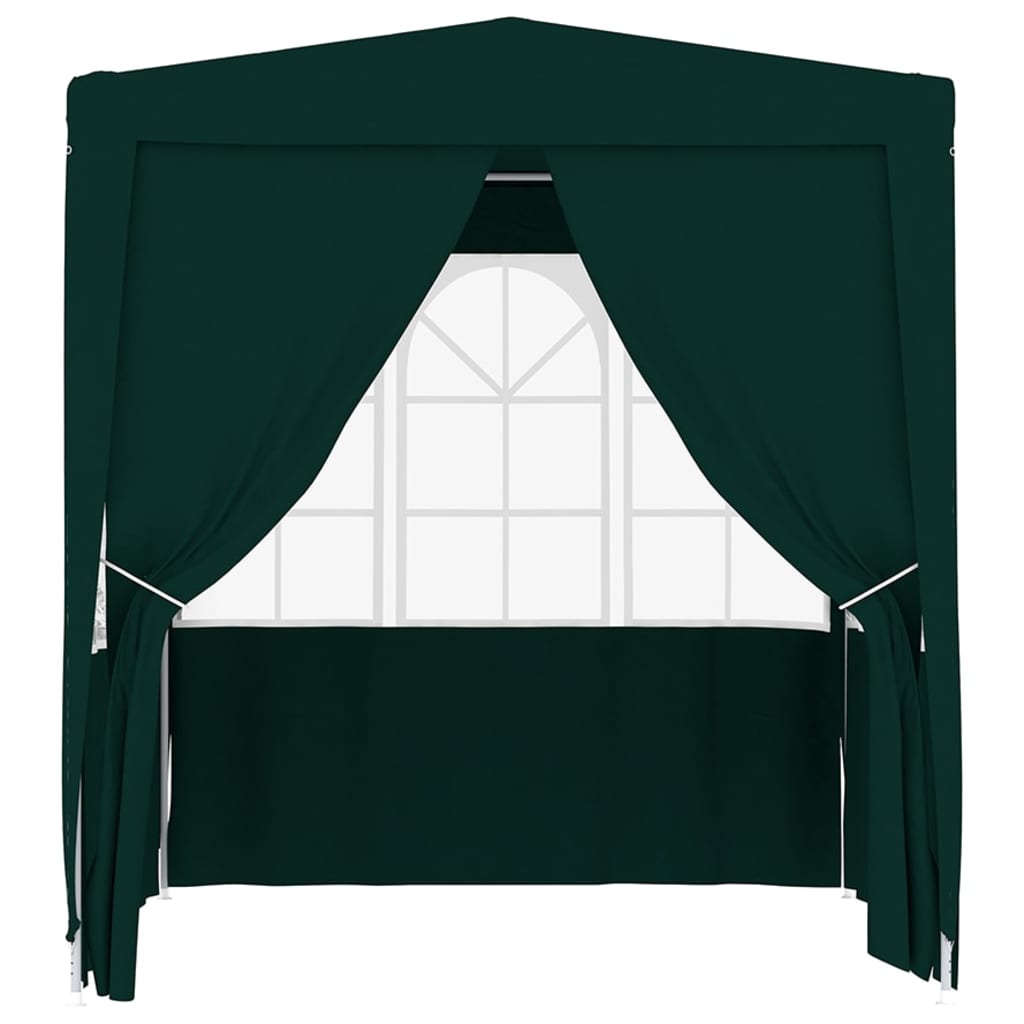 Professional Party Tent with Side Walls 2x2 m Green 90 g/m?