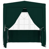 Professional Party Tent with Side Walls 2.5x2.5 m Green 90 g/m²