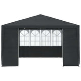 Professional Party Tent with Side Walls 4x4 m Anthracite 90 g/m?