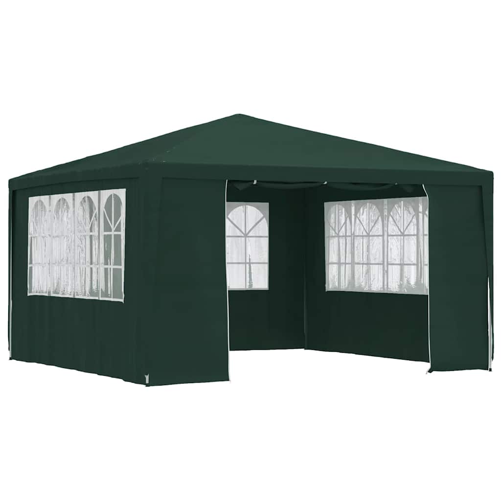 Professional Party Tent with Side Walls 4x4 m Green 90 g/m?