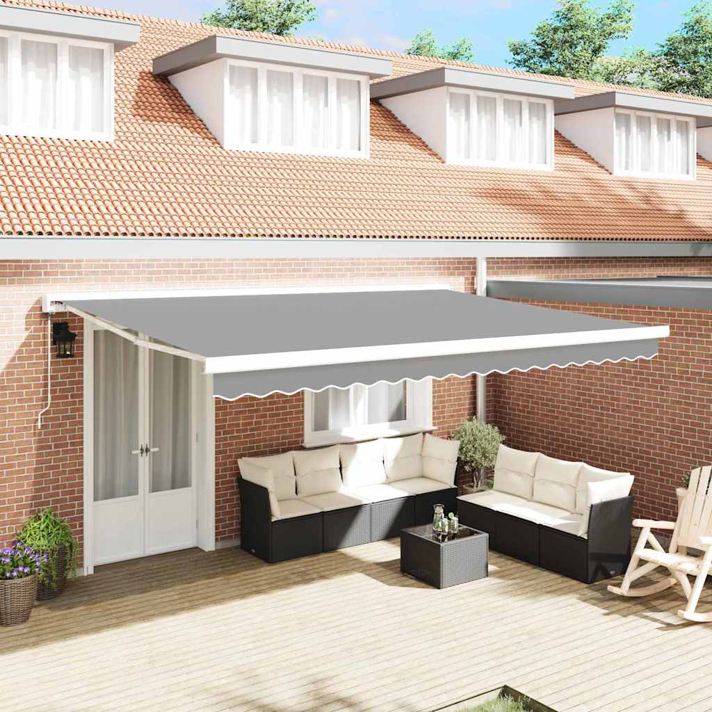 Awning White 4.5 x 3 m Metal
