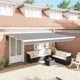 Awning White 4.5 x 3 m Metal