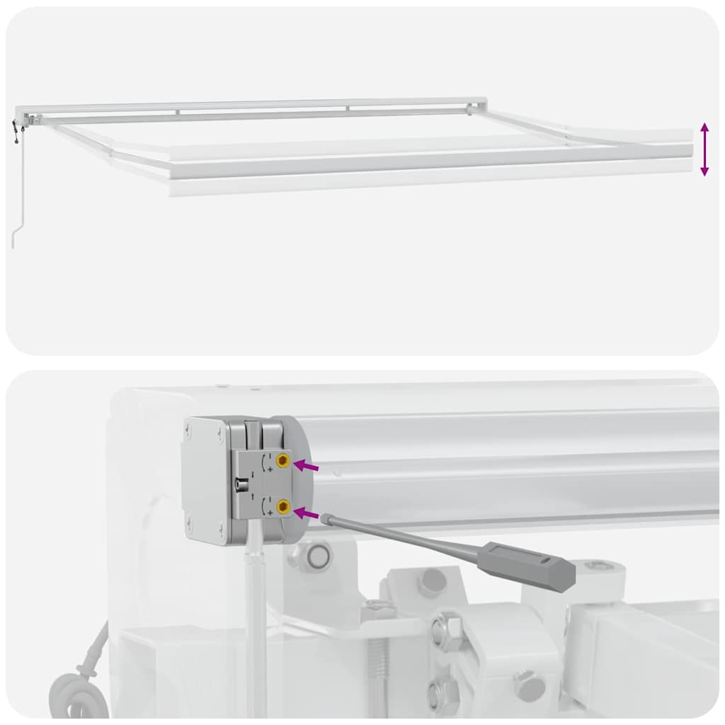 Awning White 4.5 x 3 m Metal