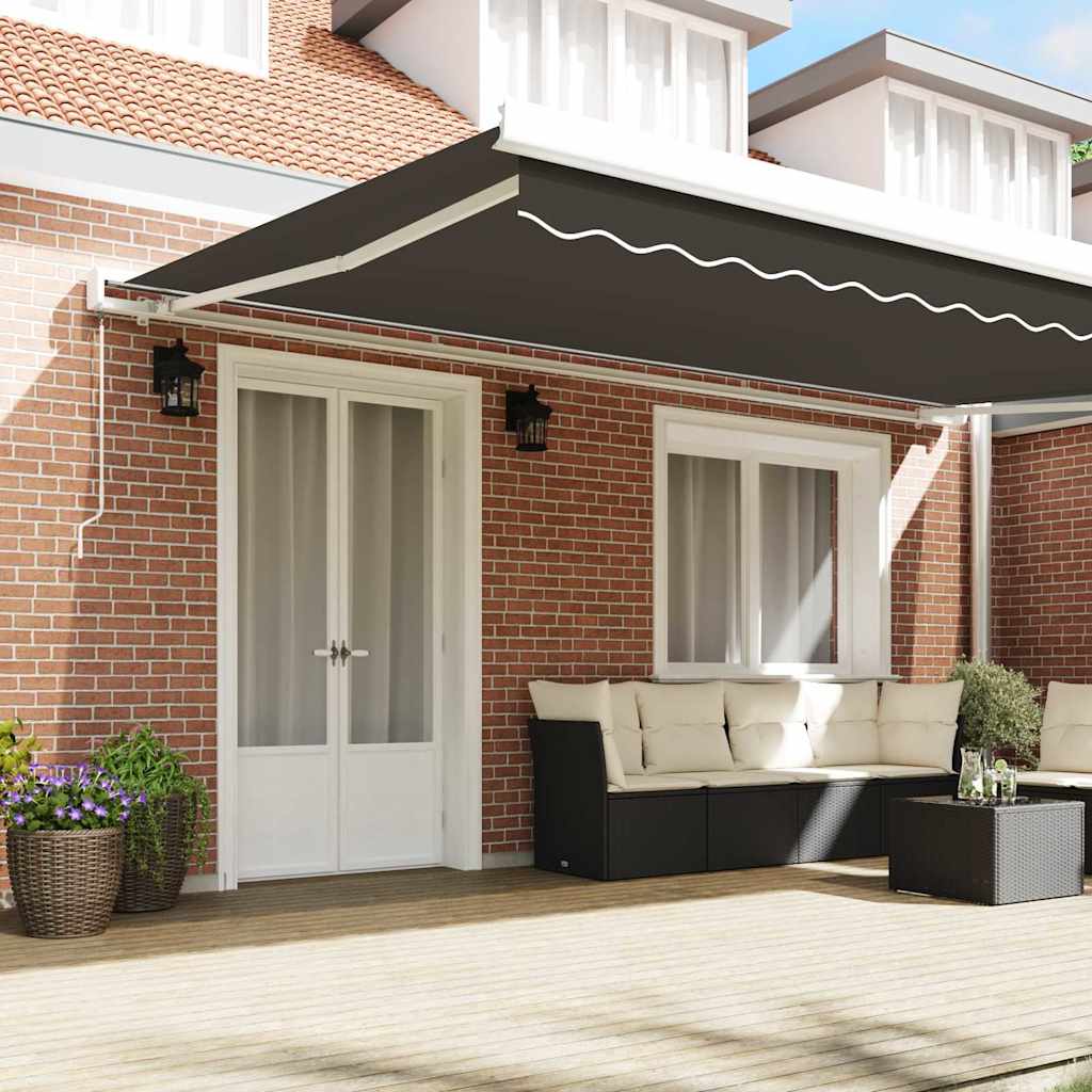 Awning Manual White 4.5 x 3 m Metal