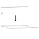 Awning Manual White 4.5 x 3 m Metal