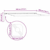 Awning Manual White 4.5 x 3 m Metal