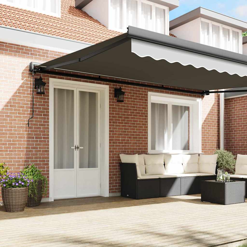 Awning Anthracite 4 x 3 m Metal