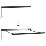 Awning Anthracite 3 x 2.5 m Metal