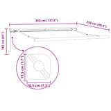 Awning Anthracite 3.5 x 2.5 m Metal