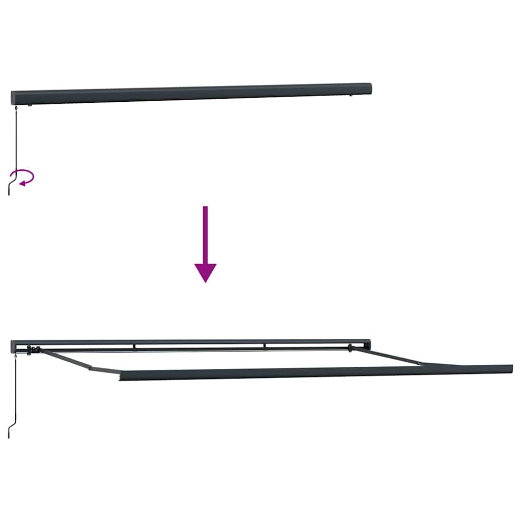 Awning Manual Anthracite 4.5 x 3 m Metal