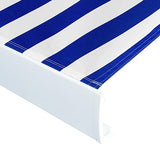 Awning Top Sunshade Canvas Blue & White 350x250 cm