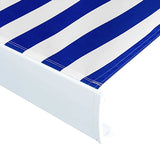 Awning Top Sunshade Canvas Blue & White 400x300 cm