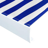 Awning Top Sunshade Canvas Blue & White 450x300 cm