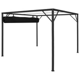 Garden Gazebo with Retractable Roof Canopy 3x3 m Anthracite