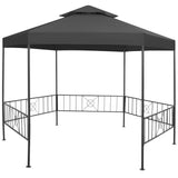 Garden Gazebo 323x275x265 cm Anthracite