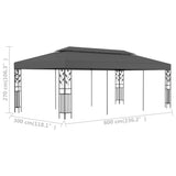 Gazebo 3x6 m Anthracite