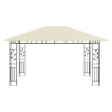 Gazebo with Mosquito Net 4x3x2.73 m Cream 180 g/m²