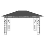 Gazebo with Mosquito Net 4x3x2.73 m Anthracite 180 g/m²