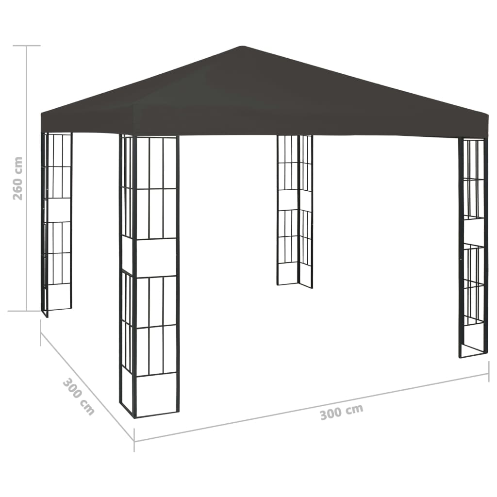 Gazebo 3x3 m Anthracite