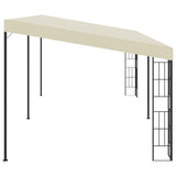 Wall-mounted Gazebo 3x6 m Cream Fabric