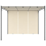 Garden Gazebo with Side Curtain 3x3x2.25m Cream