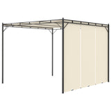 Garden Gazebo with Side Curtain 3x3x2.25m Cream