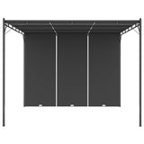 Garden Gazebo with Side Curtain 3x3x2.25 m Anthracite