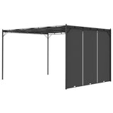 Garden Gazebo with Side Curtain 4x3x2.25 m Anthracite