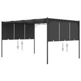 Garden Gazebo with Side Curtain 4x3x2.25 m Anthracite