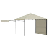 Gazebo with Double Extended Roofs 3x3x2.75 m Cream 180 g/m²