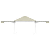 Gazebo with Double Extended Roofs 3x3x2.75 m Cream 180 g/m²