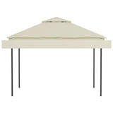 Gazebo with Double Extended Roofs 3x3x2.75 m Cream 180 g/m²