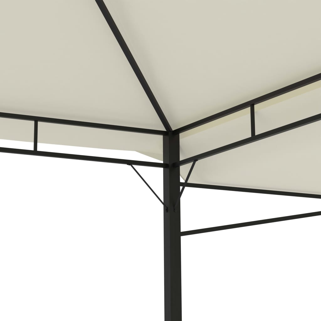 Gazebo with Double Extended Roofs 3x3x2.75 m Cream 180 g/m²