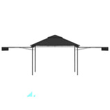 Gazebo with Double Extending Roofs 3x3x2.75 m Anthracite 180g/m²