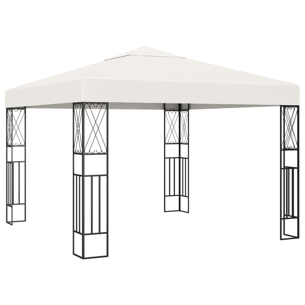 Gazebo 3x3 m Cream Fabric