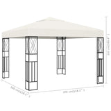 Gazebo 3x3 m Cream Fabric