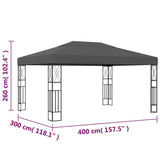 Gazebo 3x4 m Anthracite Fabric