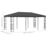 Gazebo 3x6 m Anthracite Fabric